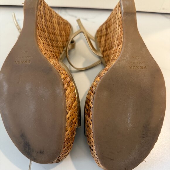 Prada Leather Bow Accents Espadrilles - Picture 4 of 5